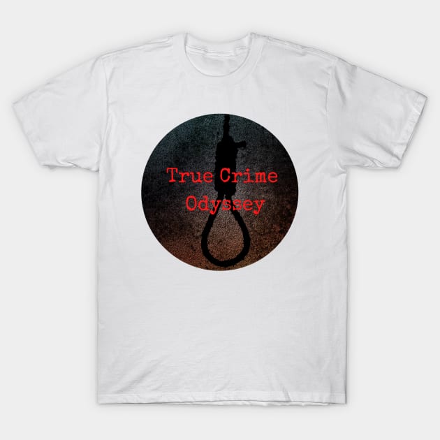 True Crime Odyssey Podcast - Noose Logo T-Shirt by Paranormal World Productions Studio